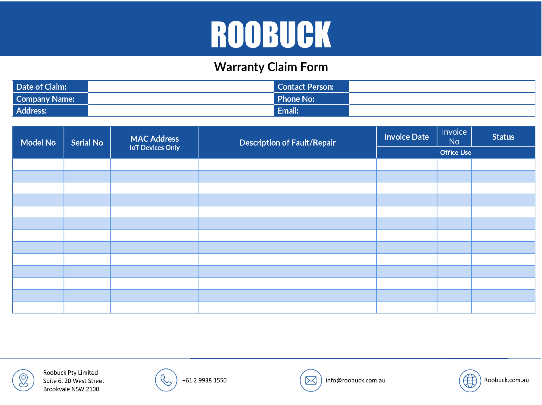 Roobuck-Warranty-Form