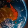 Australia bush fire map from space