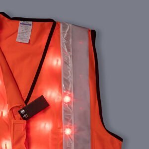 Roobuck safety vest RLVA orange details lighting