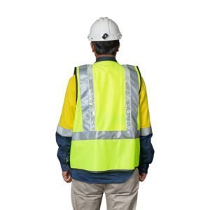 Roobuck safety vest RLVA green back