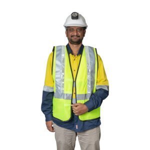 Roobuck safety vest RLVA green details1